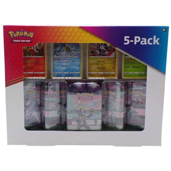 Pokémon TCG Galar Power Mini Tin Set 5-Pk Evolving Skies & Brillant Stars! - Picture 1 of 7